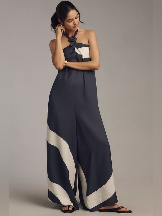 Anthropologie Pants - NWT Size XS - Anthropologie Waistless Tie-Neck Jumpsuit (NWT US$ 188)